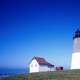 Narragansett Bay lighthouse and landscape in Rhode Island