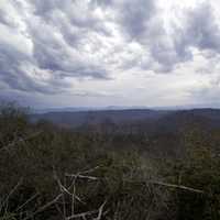 Before the storm landscape view at Sassafras Mountain, South Carolina