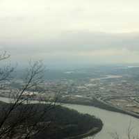 View of river and Chattanooga at Lookout Mountain, Tennessee