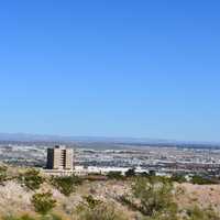 View of the landscape of El Paso and the Desert in Texas