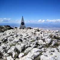 Guadalupe Peak Monument on the Rocks
