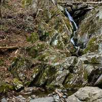 Far away lower falls at Shenandoah National Park