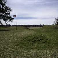 Trenches and Earthen Works at the British Position at Yorktown, Virginia