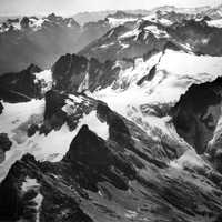 Neve Glacier in 1970 in Northern Cascades National Park, Washington