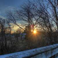 Sun from the Bridge on the 400 trail in Wisconsin