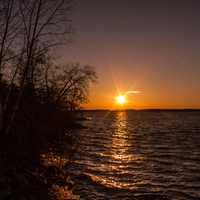 Beautiful Sunset over Castlerock Lake at Buckhorn State Park, Wisconsin