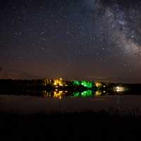 Campsites beneath the stars and the milky way