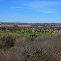 Overview of the landscape at High Cliff State Park, Wisconsin