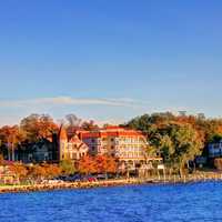 Hotel on the lake at Lake Geneva, Wisconsin