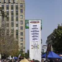 Giant Banner displaying events in Madison