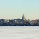 City Skyline in the winter in Madison, Wisconsin