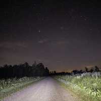 Stars above the hiking path at Meadow Valley State Wildlife Area