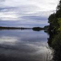 Landscape and waters of the Wisconsin River at Ferry Bluff