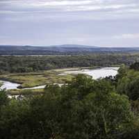 Landscape of the river and valley at Ferry Bluff, Wisconsin