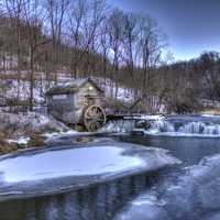Great winter landscape at Hyde's Mill, Wisconsin