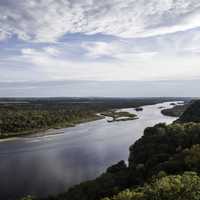 Wisconsin River Valley Landscape at Ferry Bluff