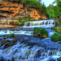 Scenic Waterfalls at Willow River State Park, Wisconsin