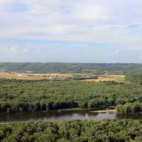 Looking at Prairie Du Chien at Wyalusing State Park, Wisconsin