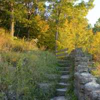 Steps to the Balcony at Wyalusing State Park, Wisconsin