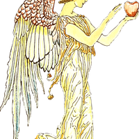 Angel with Apple Vector File