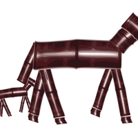 Bamboo Horse Vector Clipart