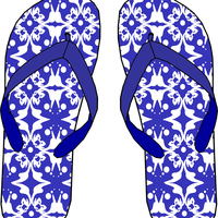 Blue Sandals Vector Clipart