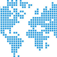 Blue Tiled Map of Earth Vector Clipart