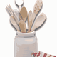 Bunch of wooden cooking spoons vector files