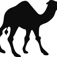 Camel Silhouette Vector Graphic