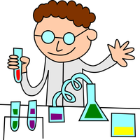 Chemist in lab vector clipart