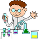 Chemist in lab vector clipart