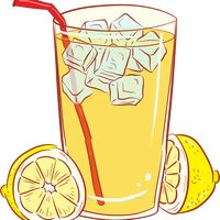 A cold glass of lemonade vector graphic