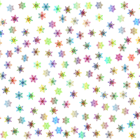 Colored Prismatic Snowflakes vector clipart