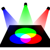 Colored RGB stagelights vector files