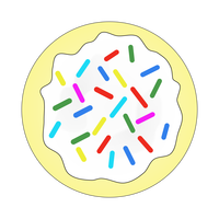 Cookie with Sprinkes Vector Art