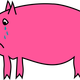 Crying Pig Vector Clipart