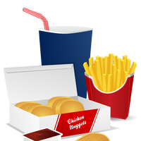 Fast Food Meal vector clipart