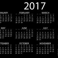 Full 2017 Calendar vector file
