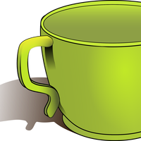 Green Cup Vector Clipart