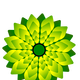 Green Digital Flower Vector Art