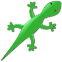 Green Gecko Lizard Vector Clipart