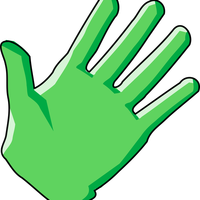 Green Glove Vector Clipart