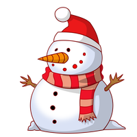 Happy Snowman Vector Clipart