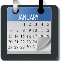 January Calendar Vector Art