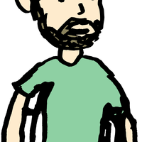 Man in a Cast Vector Clipart
