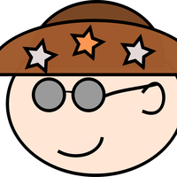Man with hat with three stars vector clipart