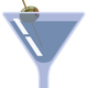 Martini With Olive vector clipart