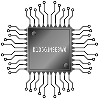 Microchip with wirings vector clipart