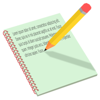 Notebook and Pencil vector clipart