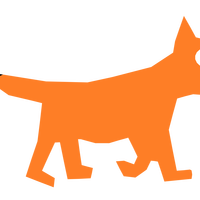 Orange Cartoon Fox vector clipart